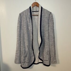 Three Dots Women Gray Open Cardigan XS‎ Cozy